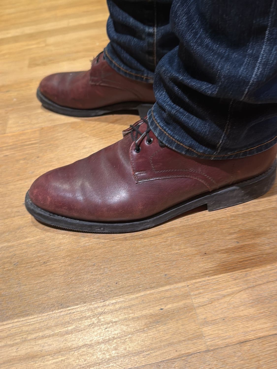 Brown Leather Derby Shoes 2