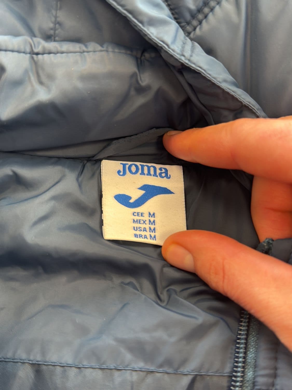 Joma Grey Quilted Puffer Jacket - Size M 3