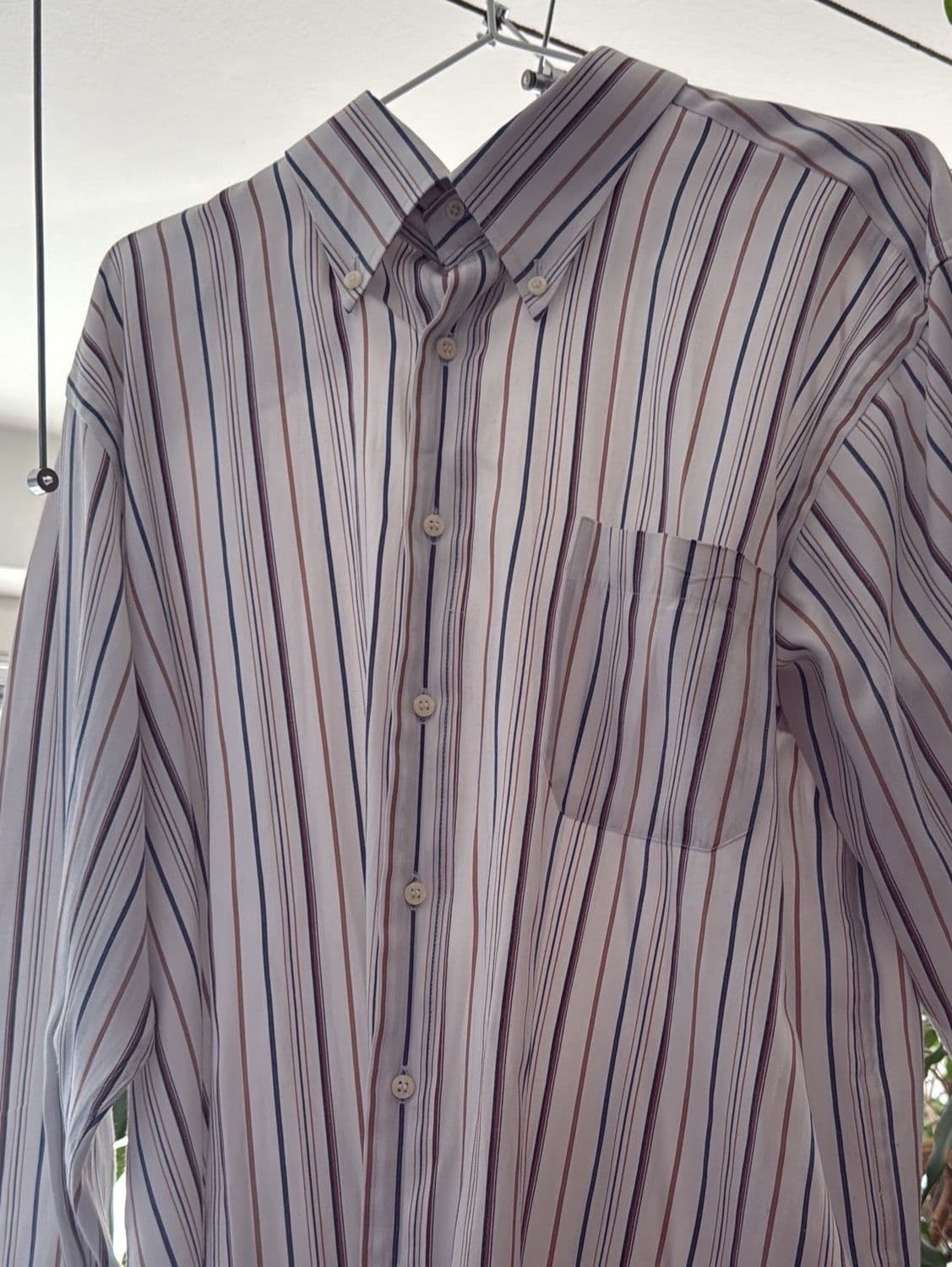LIKAS Striped Button-Down Shirt - Size L½/XL