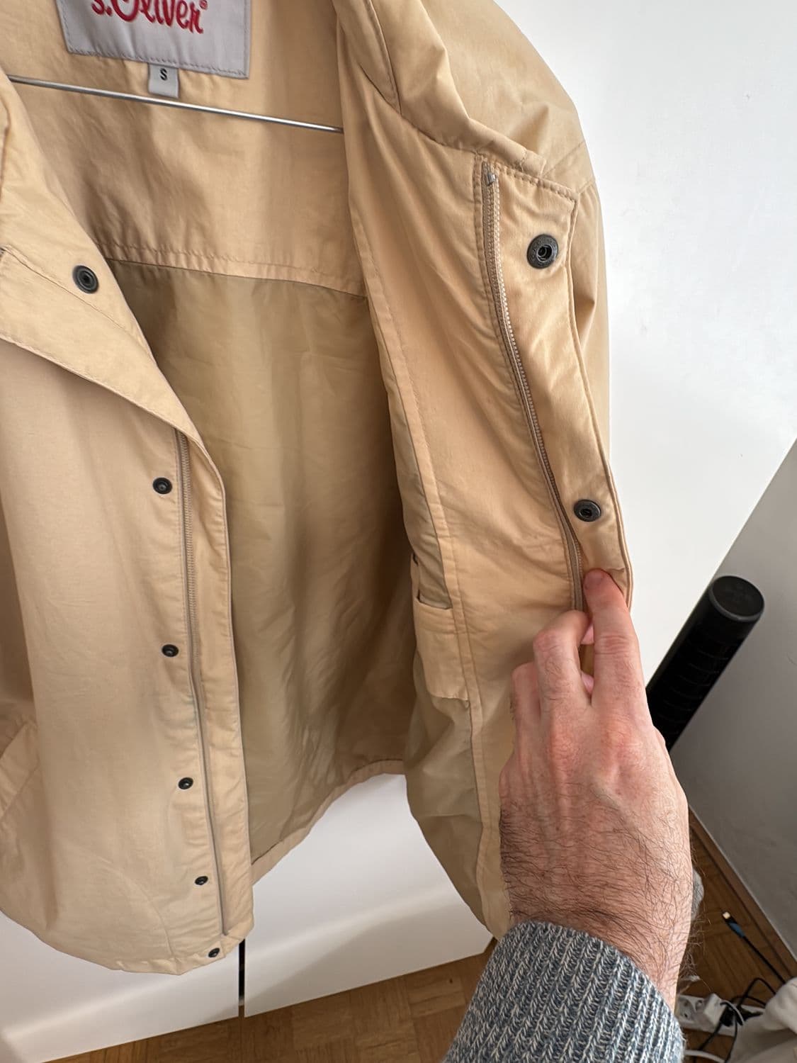 s.Oliver Beige Lightweight Jacket - Size S 3