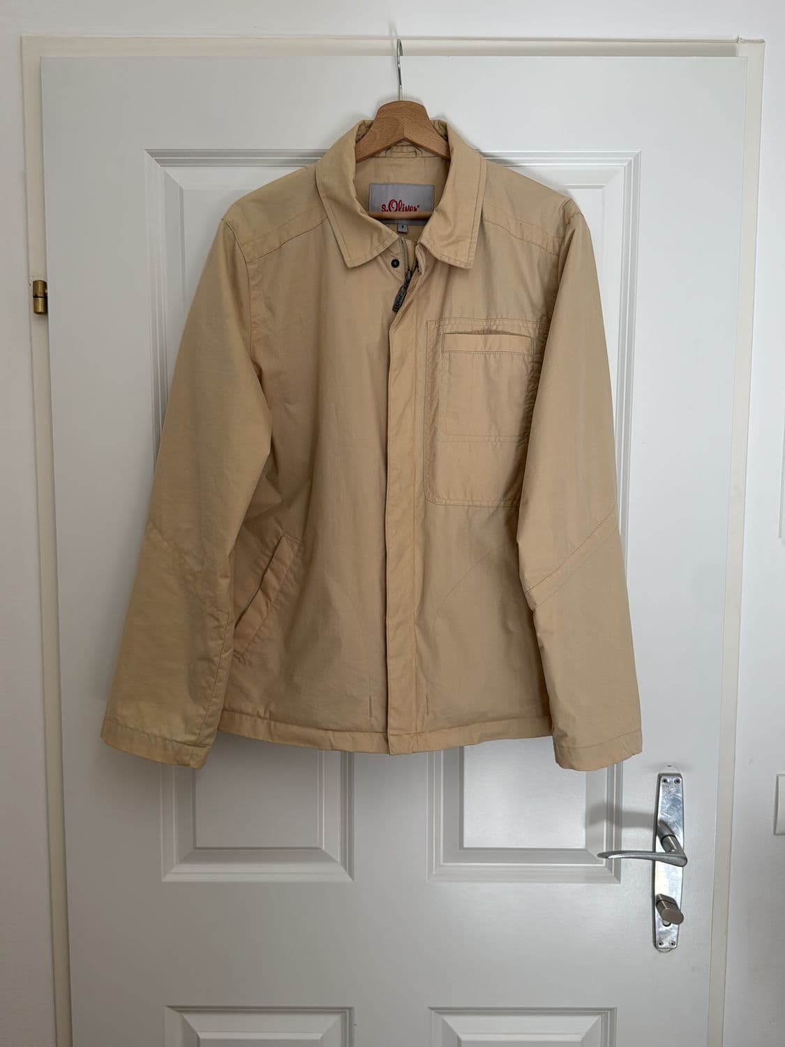 s.Oliver Beige Cotton Casual Jacket - Size S 1