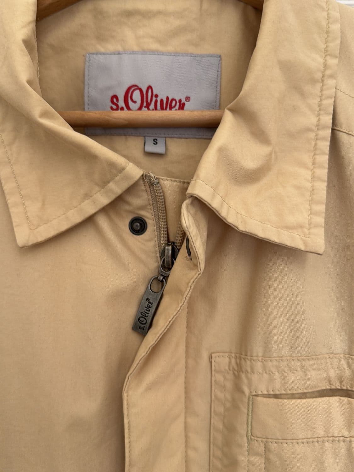 s.Oliver Beige Cotton Casual Jacket - Size S 2