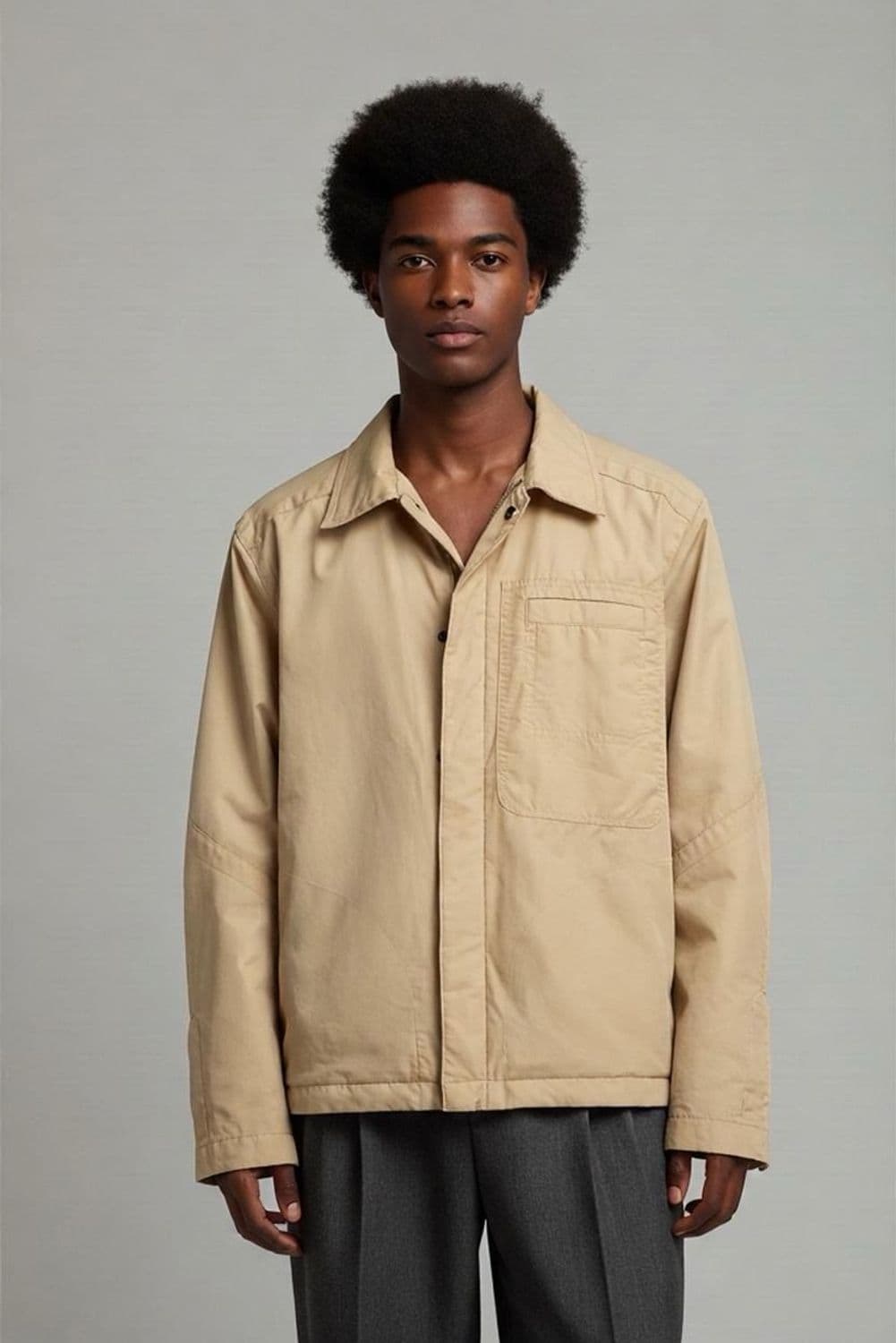 s.Oliver Beige Cotton Jacket - Size S