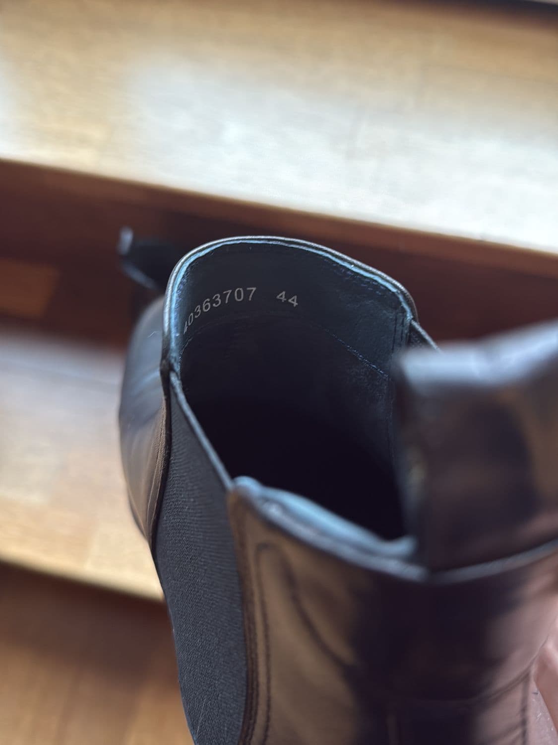 Black Leather Chelsea Boots - Size 44 2