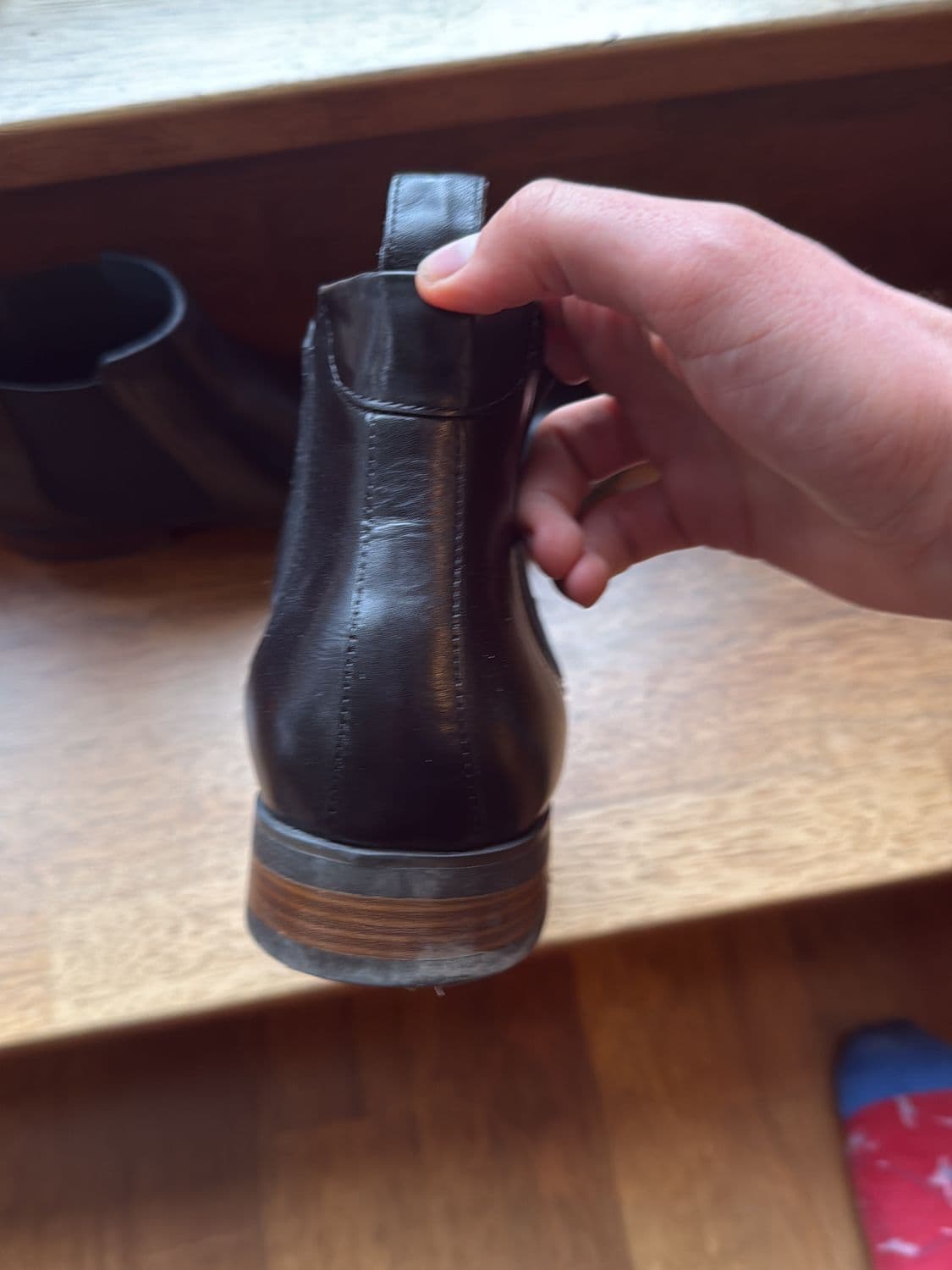 Black Leather Chelsea Boots - Size 44 6