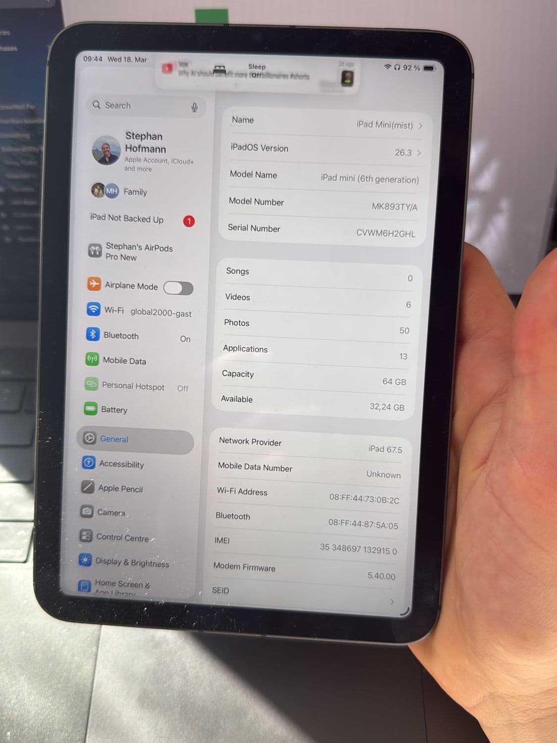 Apple iPad mini (6th Gen) 64GB Space Grey - Good Condition 4