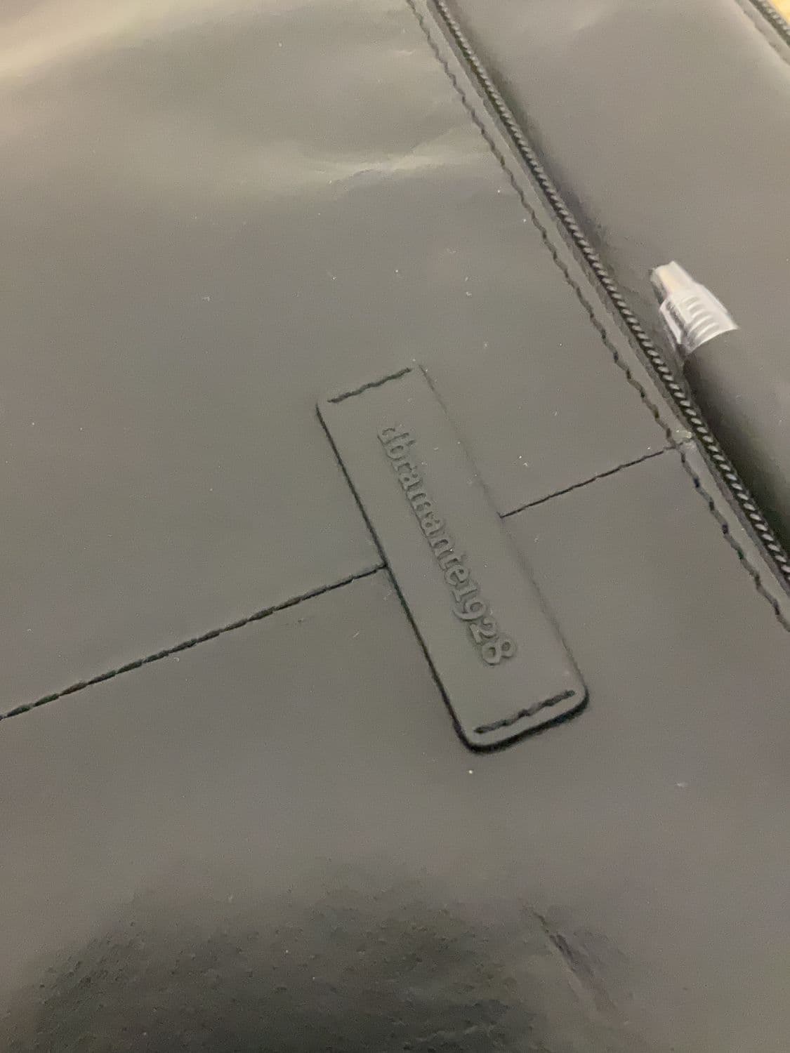 Knomo London Black Leather Laptop/Tablet Sleeve with Pen Holder 2