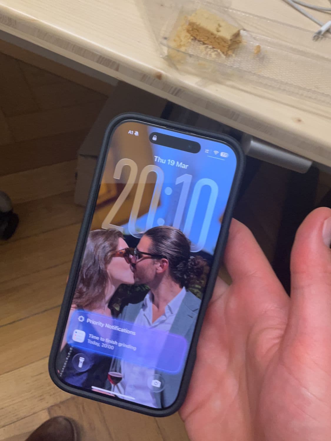 Apple iPhone with Black MagSafe Case 2