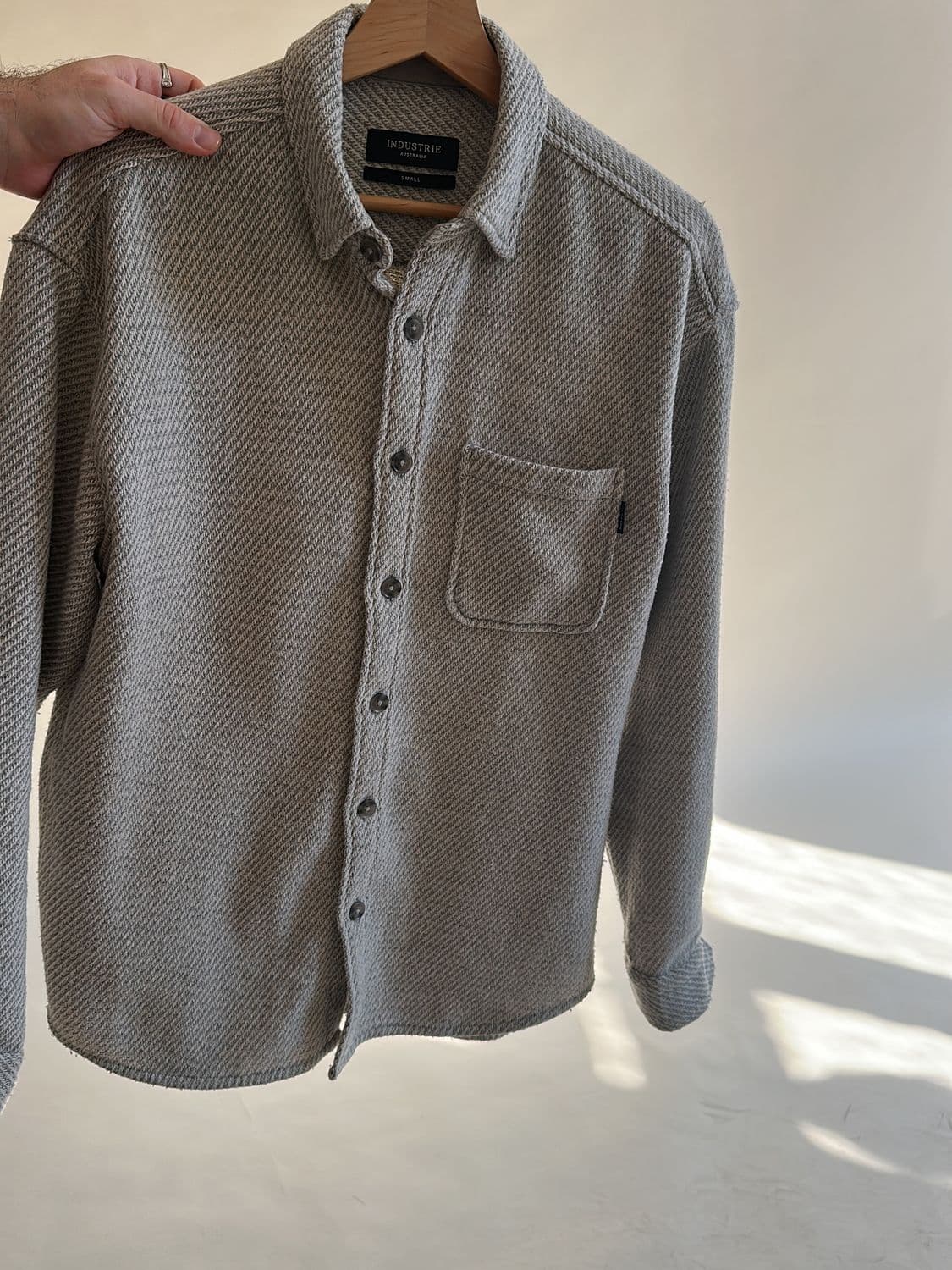 Industrie Hemd mit Struktur - Größe S