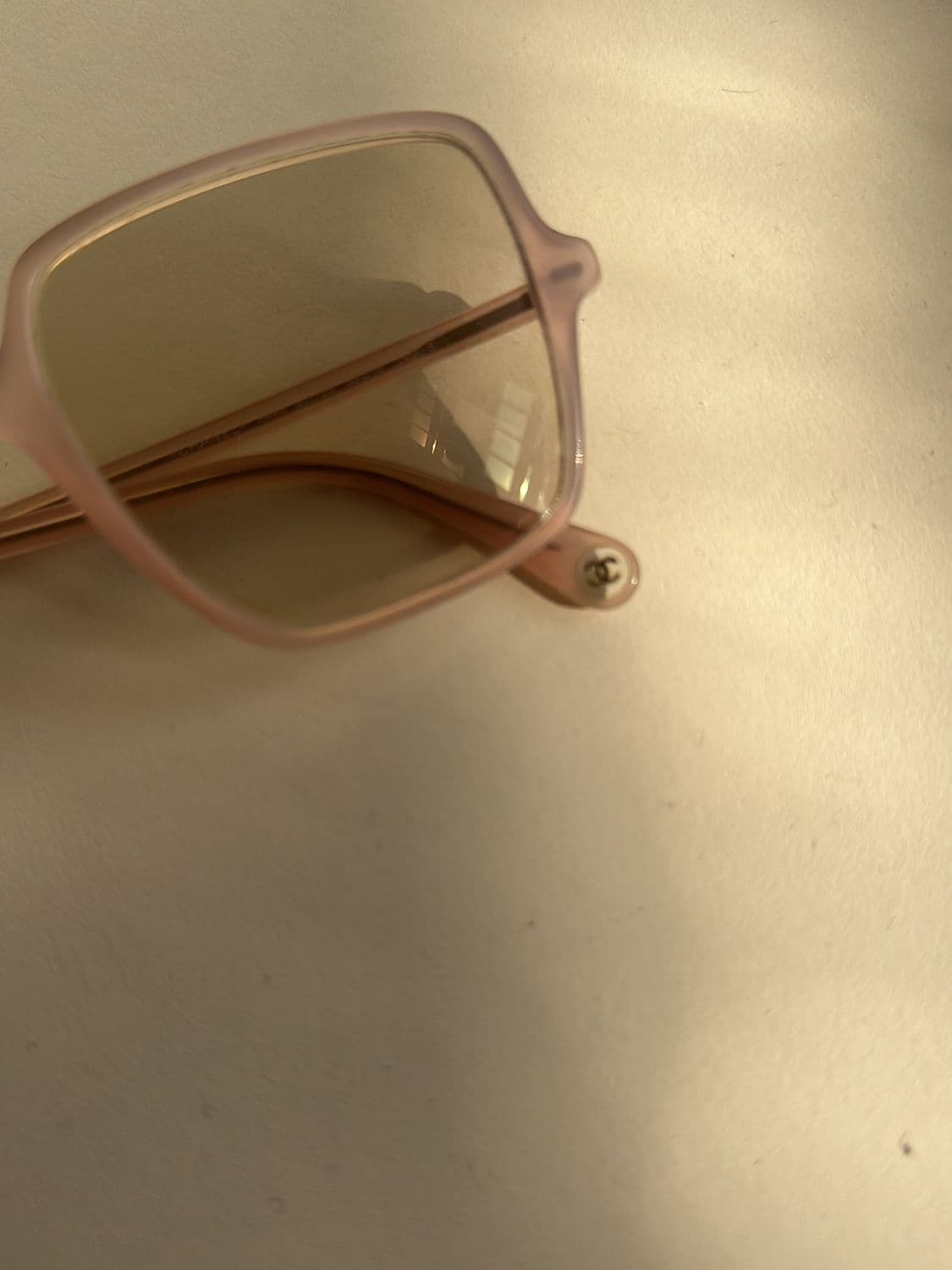 Chanel Pink Square Frame Sunglasses with Gradient Brown Lenses 2