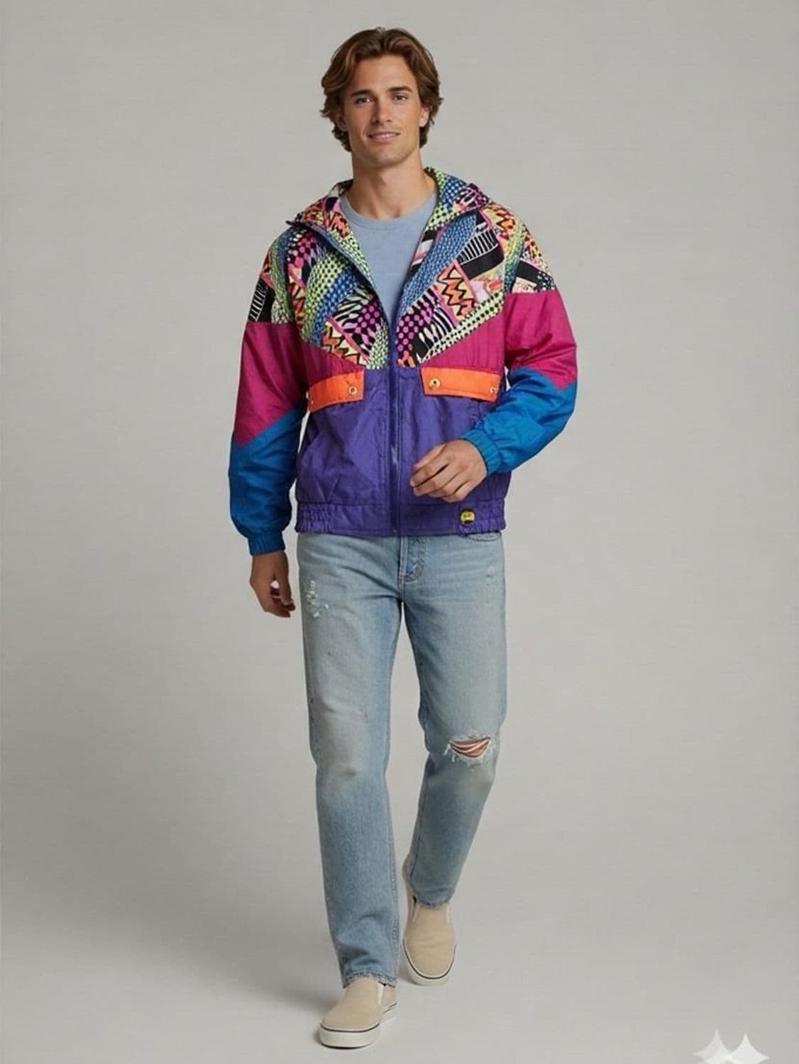 Vintage Bermuda Ball Snow Team Multicolor Ski Jacket 1