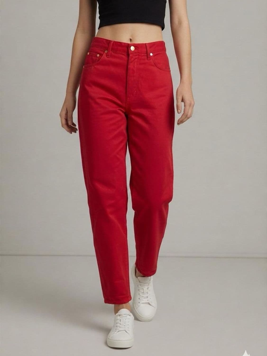 Vintage 90s Laura Biagiotti Red Cotton Jeans - Size 33 1