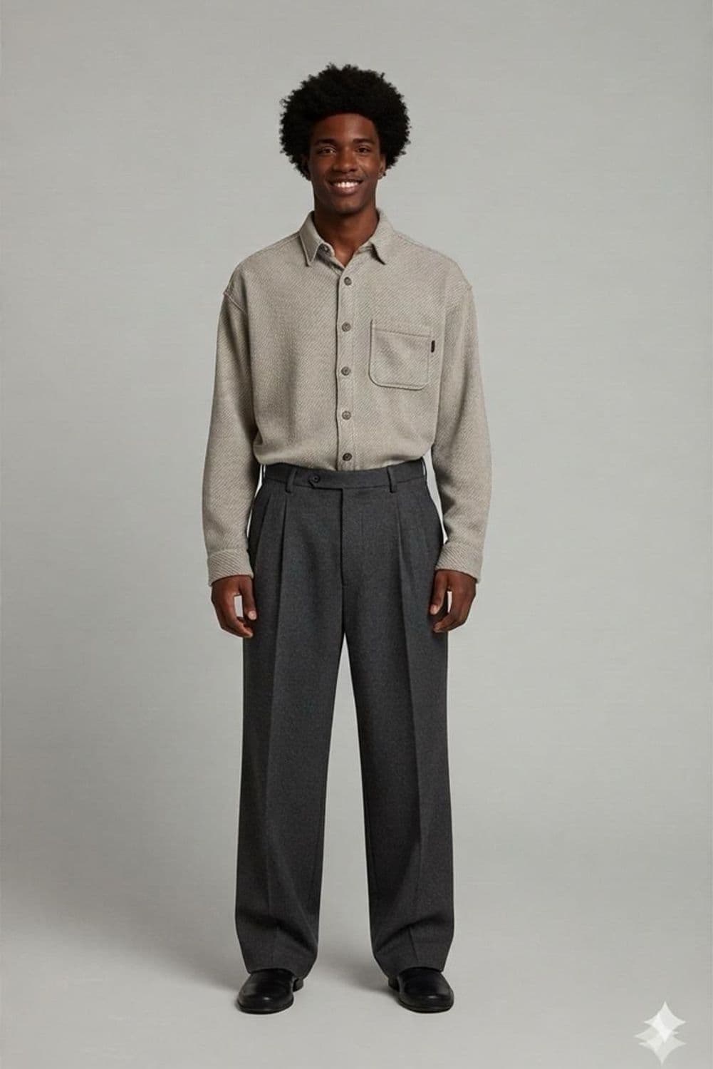 Industrie Grey Textured Button-Down Shirt - Size Small