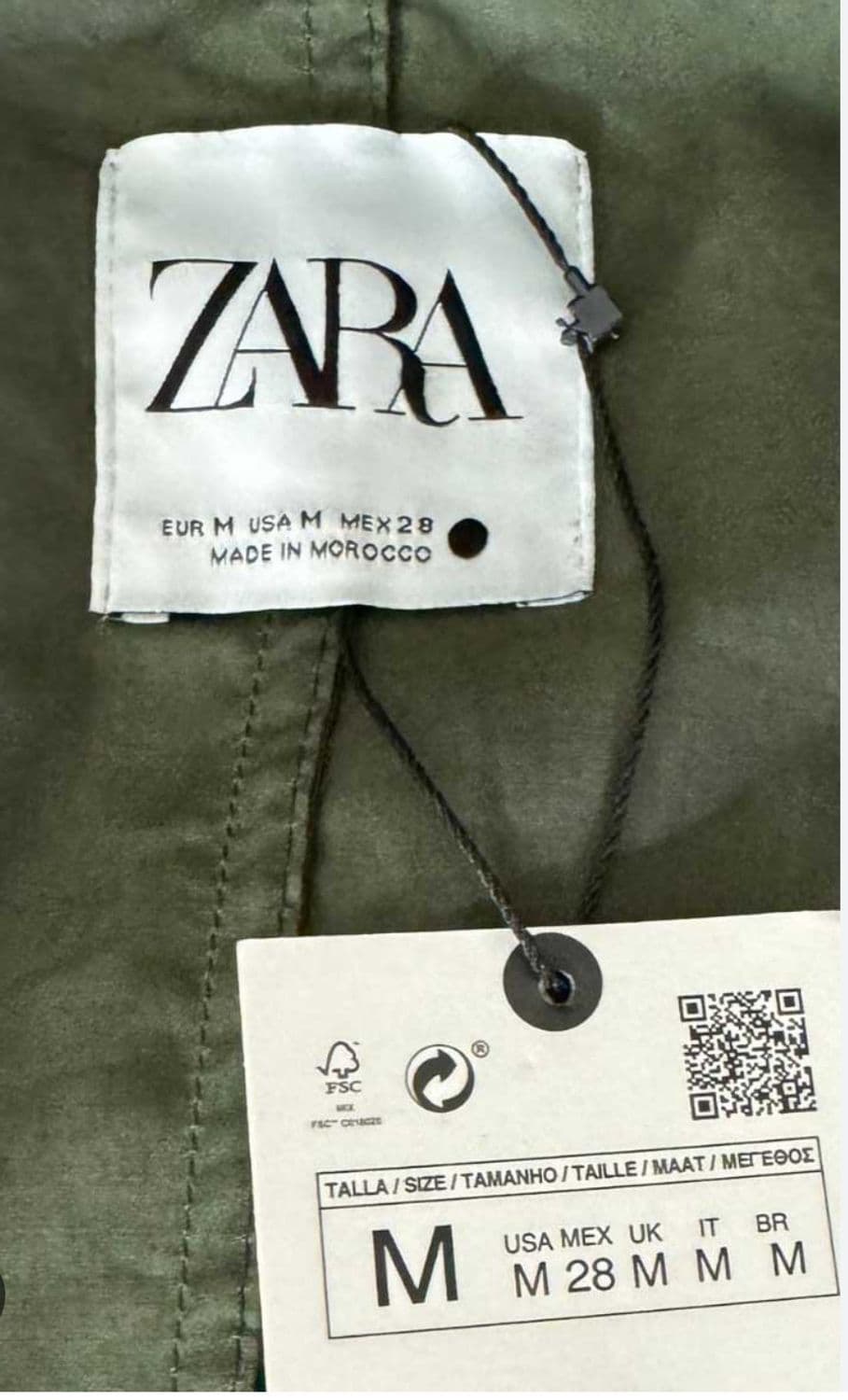 ZARA Beige Wool Belted Trench Coat - Size M 2