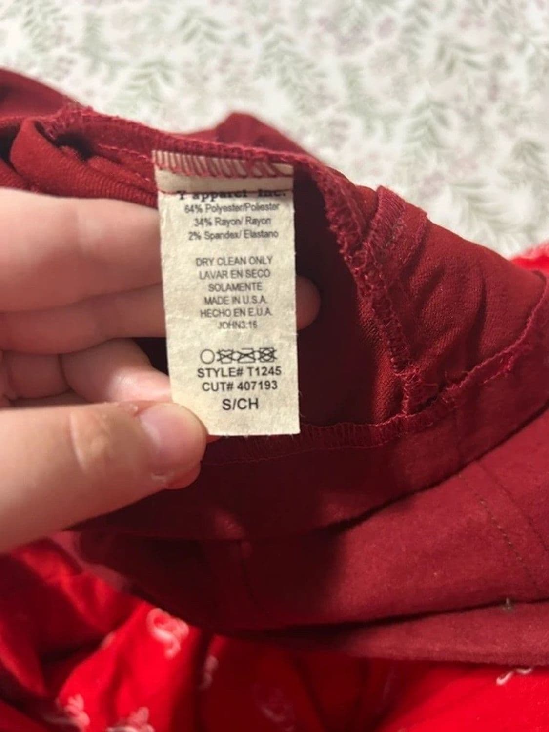 Burgundy Button Front Blouse - Size S 2